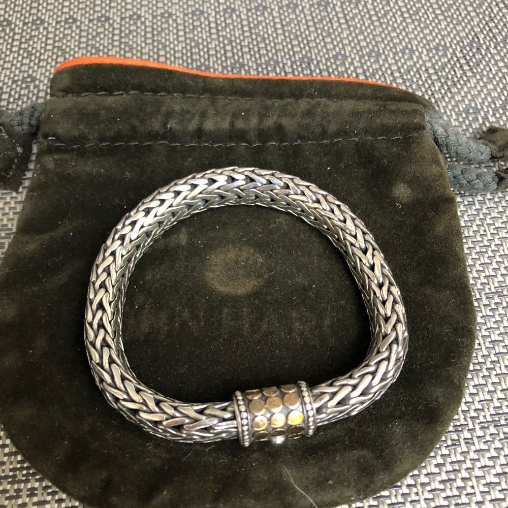 JOHN HARDY TWO-TONE CHAIN DOT BRACELET